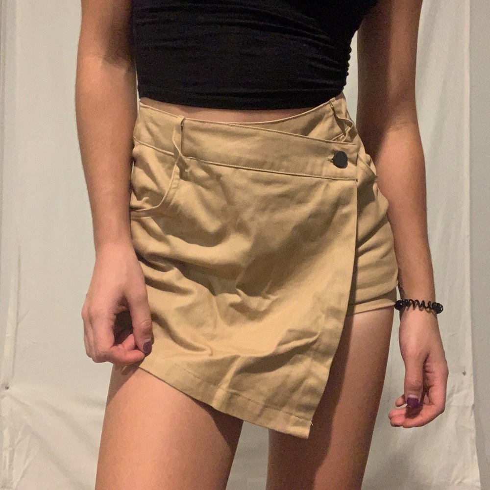 khaki mini skort princess polly